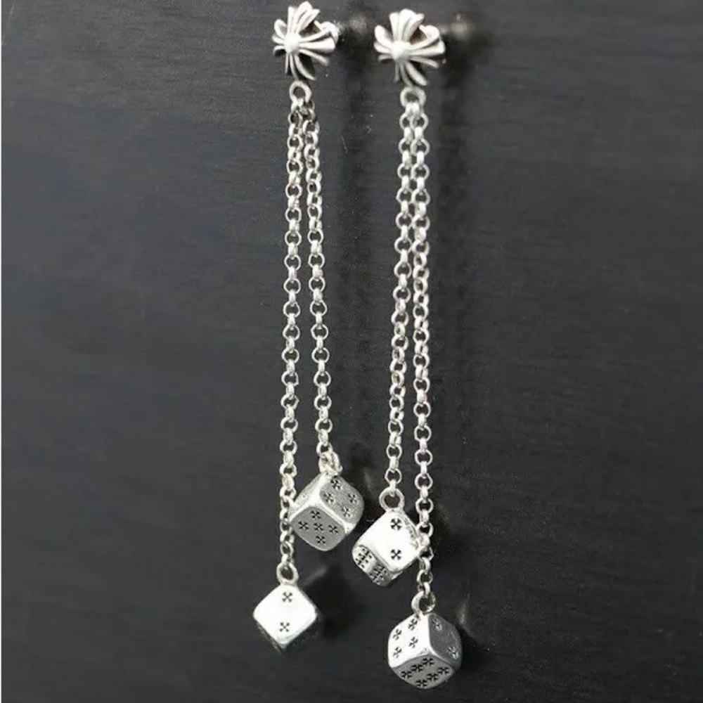 CHROME HEARTS DICE EARRING PAIR RARE